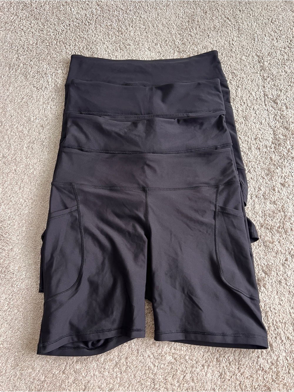 Old Navy PowerSoft High Rise 8” Bike Shorts XL Black Lot of 4